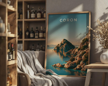 Coron Philippines Print, Palawan Island Wall Art, Minimalist Coastal Poster - WanderWall