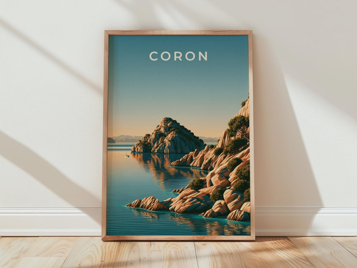 Coron Philippines Print, Palawan Island Wall Art, Minimalist Coastal Poster - WanderWall