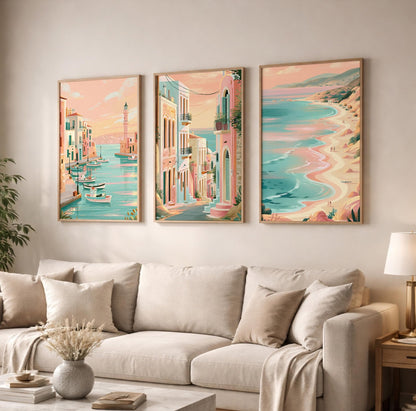 Crete Set of 3 Posters | Crete Gallery Wall Art - WanderWall