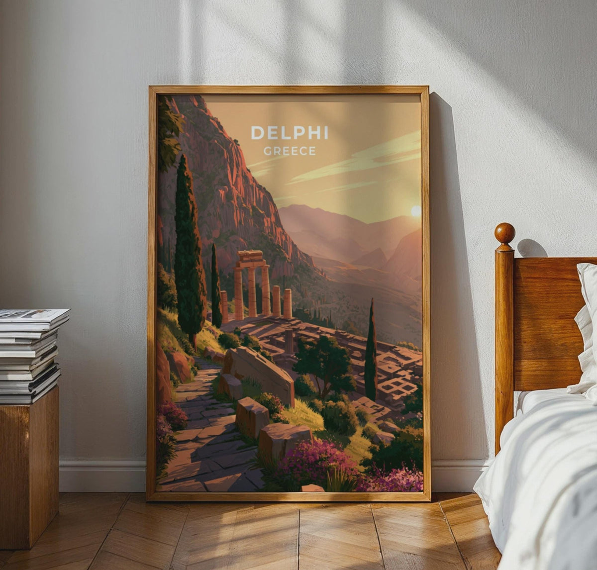 Delphi Greece Travel Poster - WanderWall