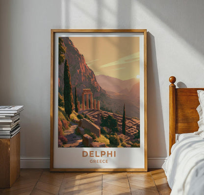 Delphi Greece Travel Poster - WanderWall