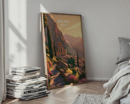 Delphi Greece Travel Poster - WanderWall