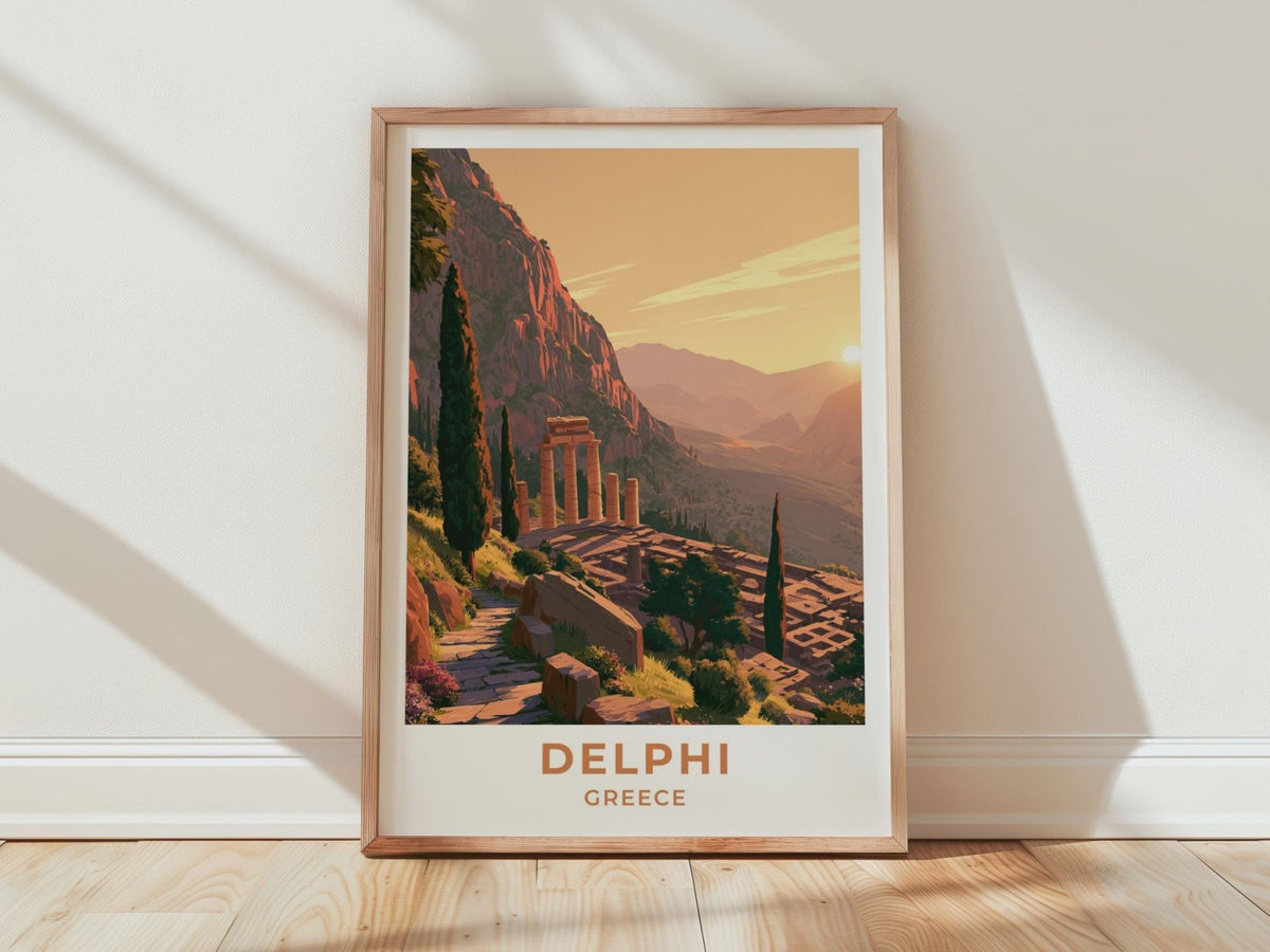 Delphi Greece Travel Poster - WanderWall