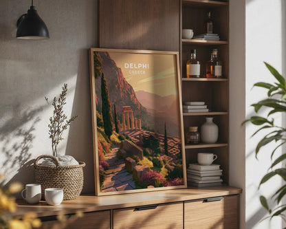 Delphi Greece Travel Poster - WanderWall