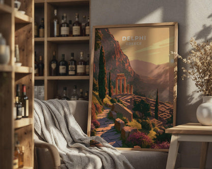 Delphi Greece Travel Poster - WanderWall