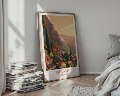 Delphi Greece Travel Poster - WanderWall