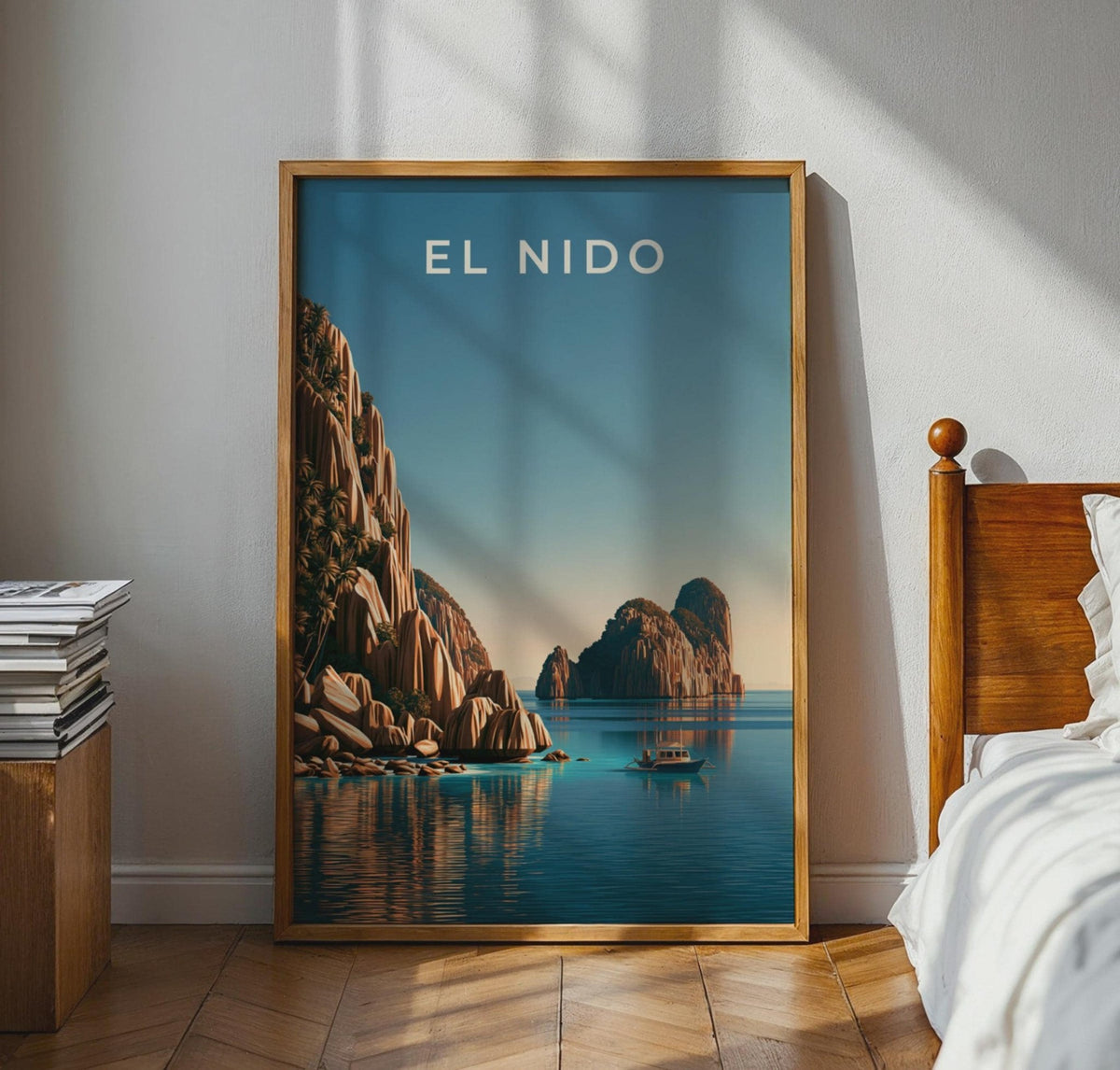 El Nido Palawan Print, Philippines Island Art, Tropical Cliff Seascape Poster - WanderWall