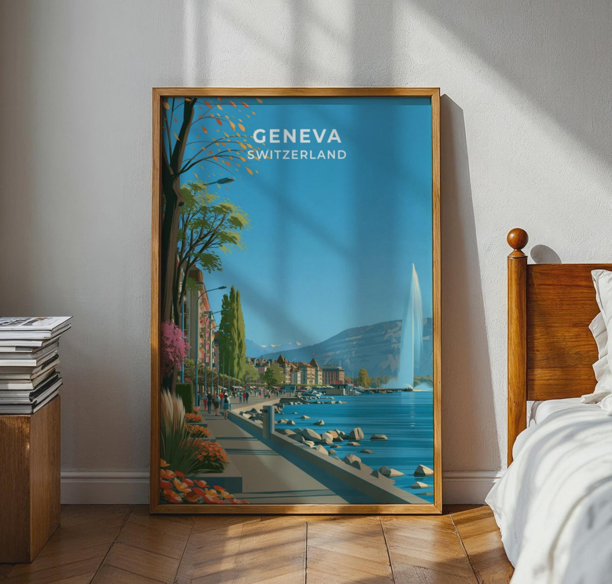 Geneva Switzerland Travel Poster - WanderWall