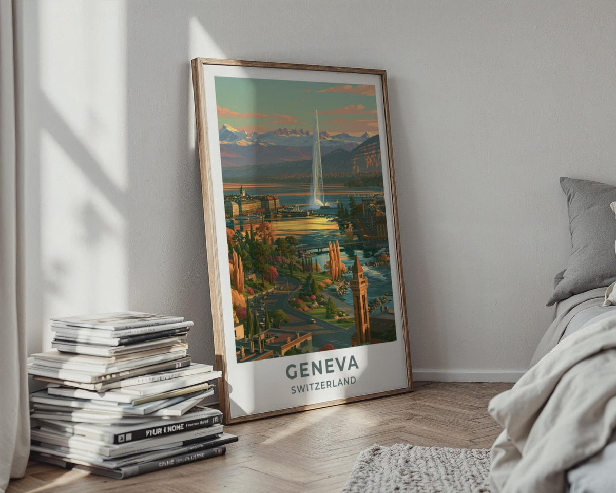 Geneva Switzerland Travel Poster - WanderWall