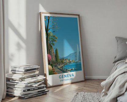 Geneva Switzerland Travel Poster - WanderWall