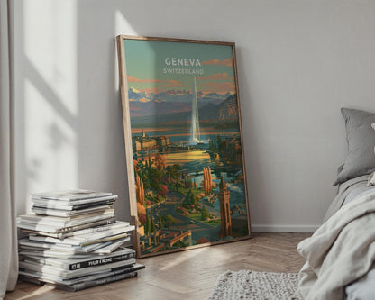 Geneva Switzerland Travel Poster - WanderWall