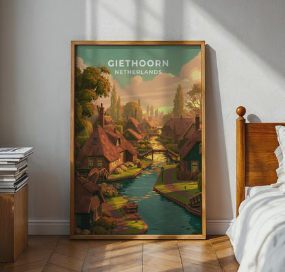 Giethoorn Netherlands Travel Poster - WanderWall