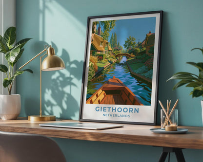 Giethoorn Netherlands Travel Poster - WanderWall