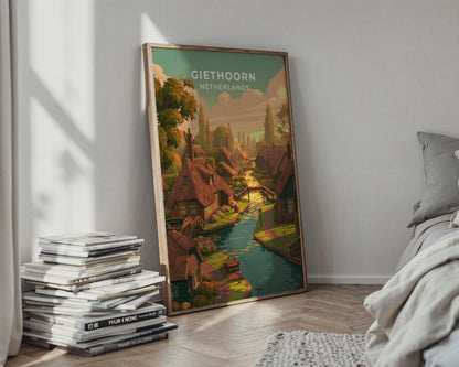 Giethoorn Netherlands Travel Poster - WanderWall