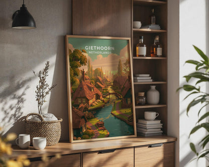 Giethoorn Netherlands Travel Poster - WanderWall