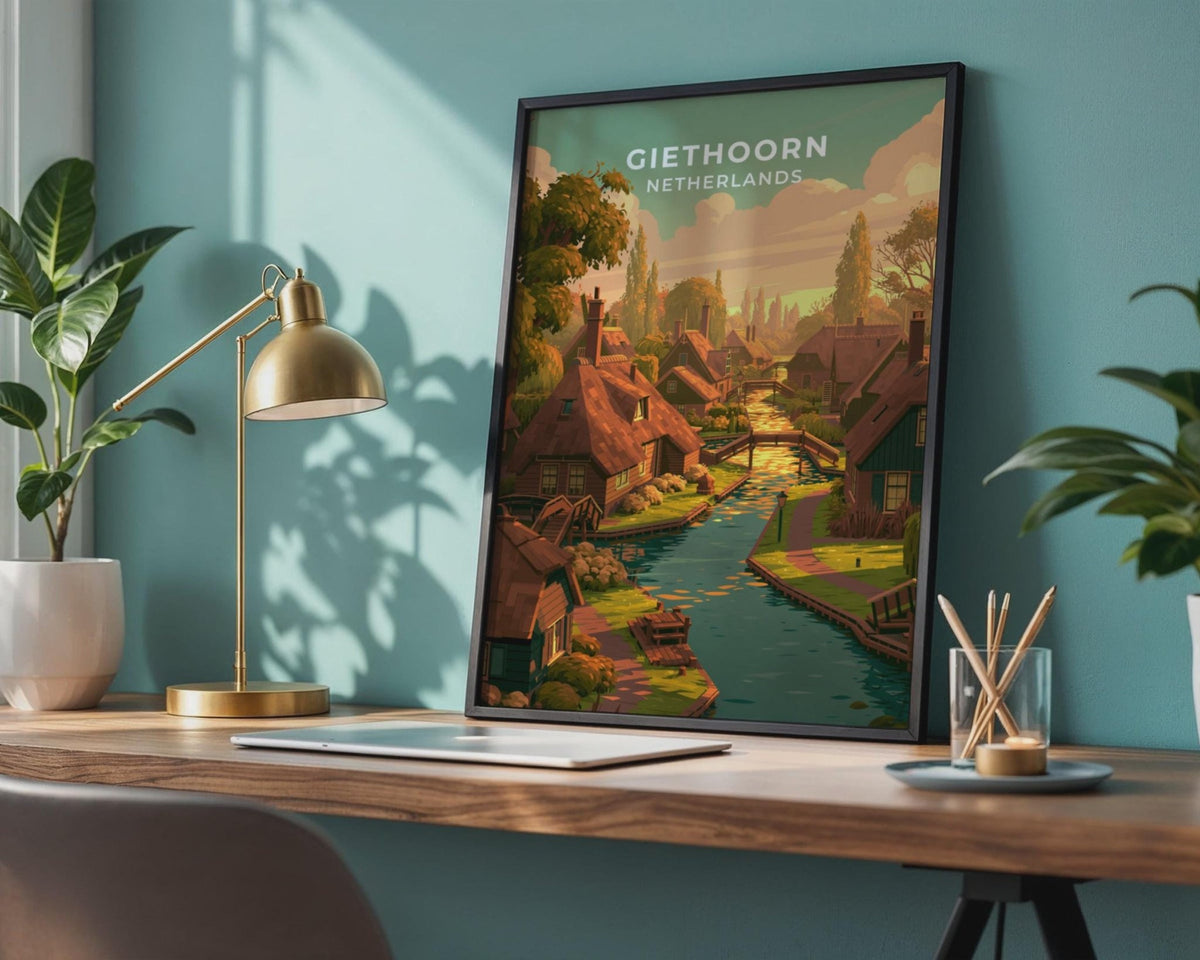 Giethoorn Netherlands Travel Poster - WanderWall