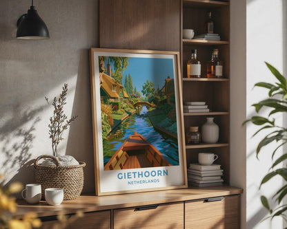 Giethoorn Netherlands Travel Poster - WanderWall
