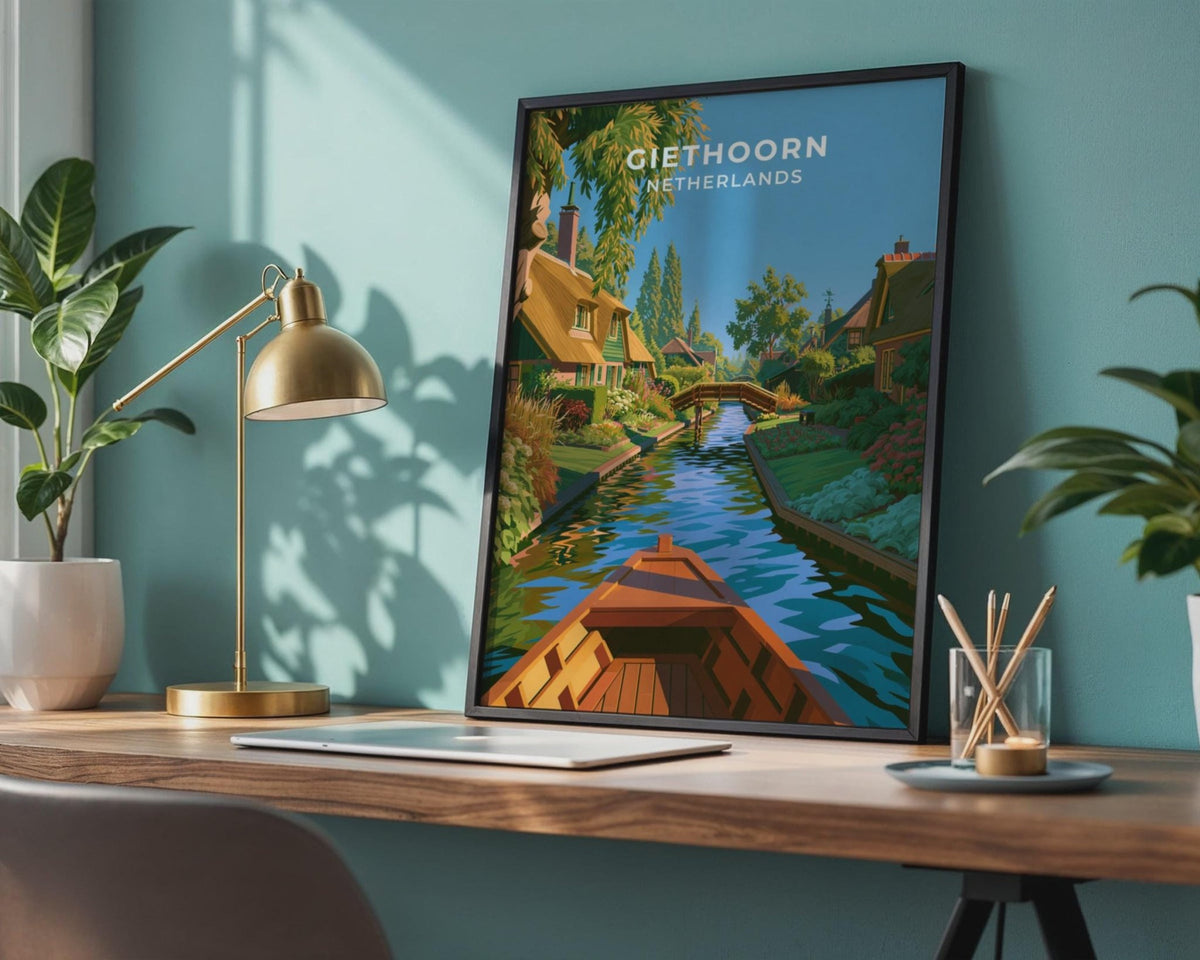 Giethoorn Netherlands Travel Poster - WanderWall