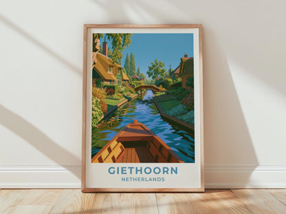 Giethoorn Netherlands Travel Poster - WanderWall