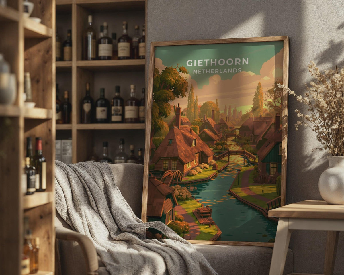 Giethoorn Netherlands Travel Poster - WanderWall