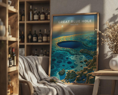 Great Blue Hole Poster - WanderWall