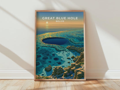 Great Blue Hole Poster - WanderWall