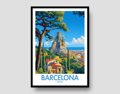 Barcelona Poster – Sagrada Familia Wall Art Print