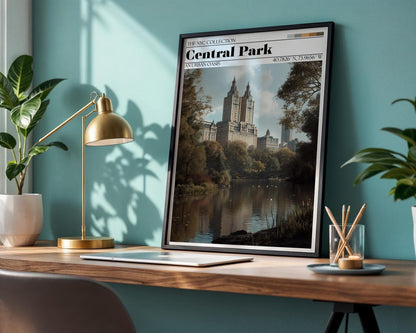 Central Park, New York City Poster – NYC Travel Wall Art Print