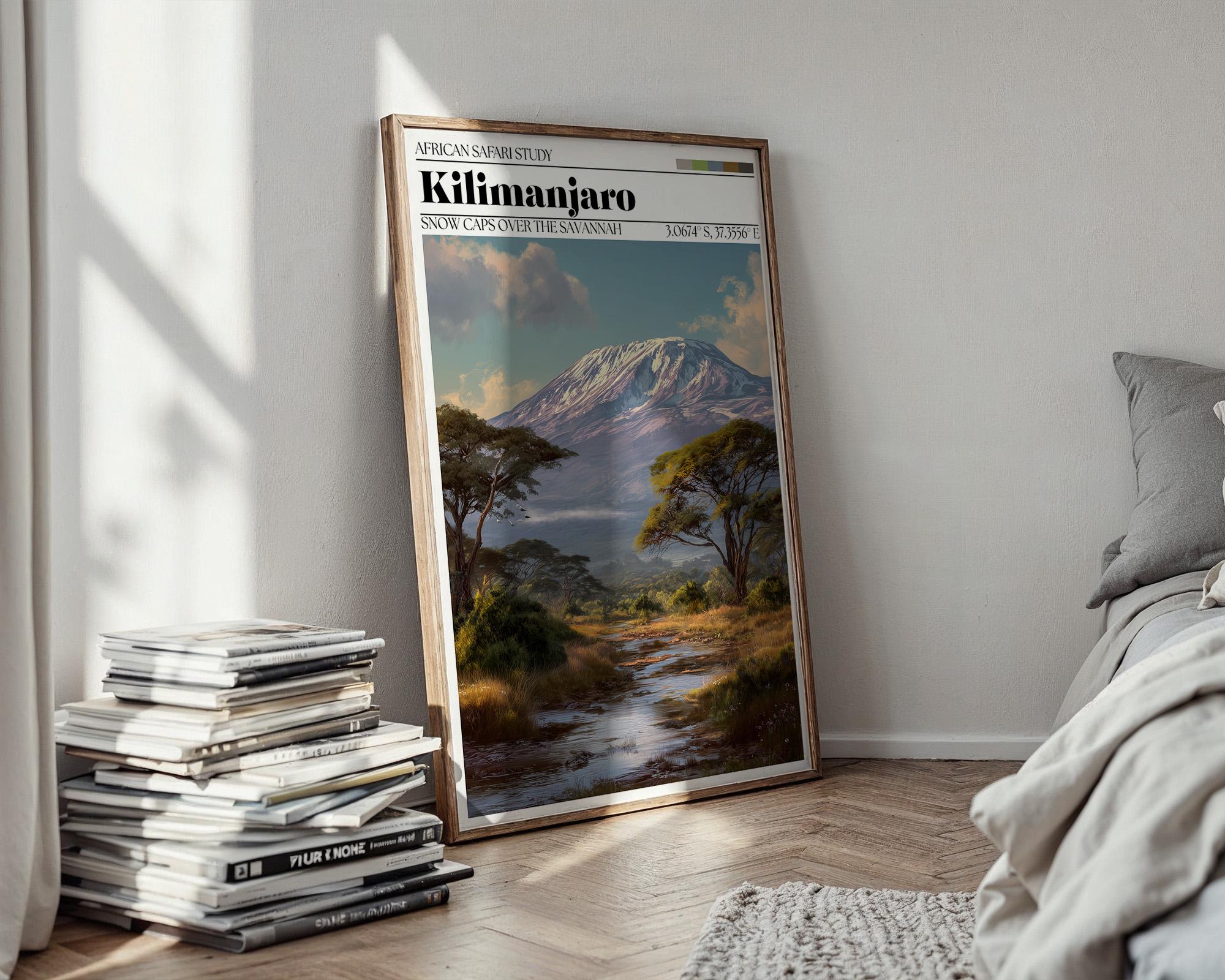 Mount Kilimanjaro Travel Poster - Tanzania Wall Art Print