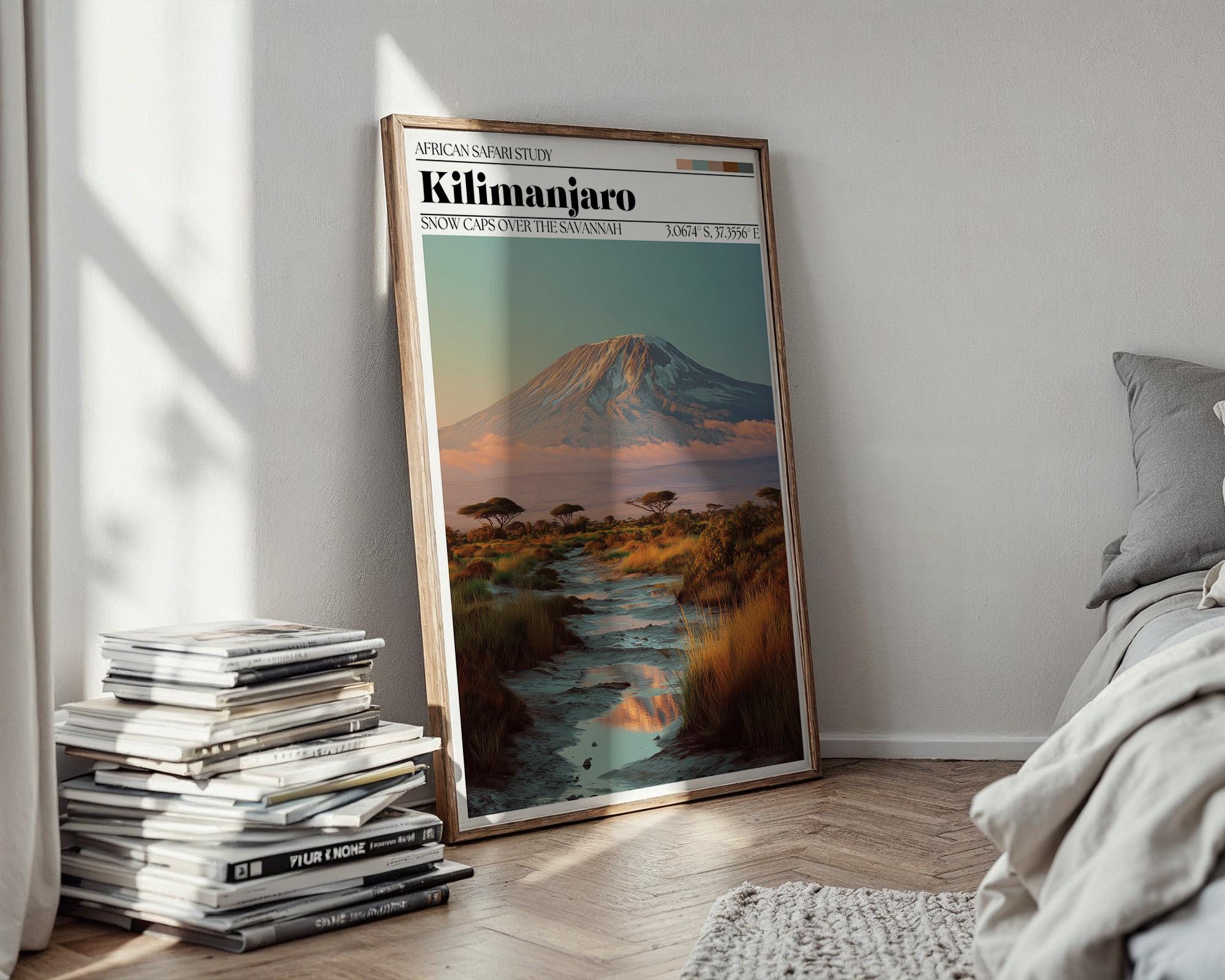Mount Kilimanjaro Poster - Tanzanian Travel Wall Art Print