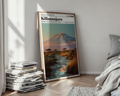 Mount Kilimanjaro Poster - Tanzanian Travel Wall Art Print