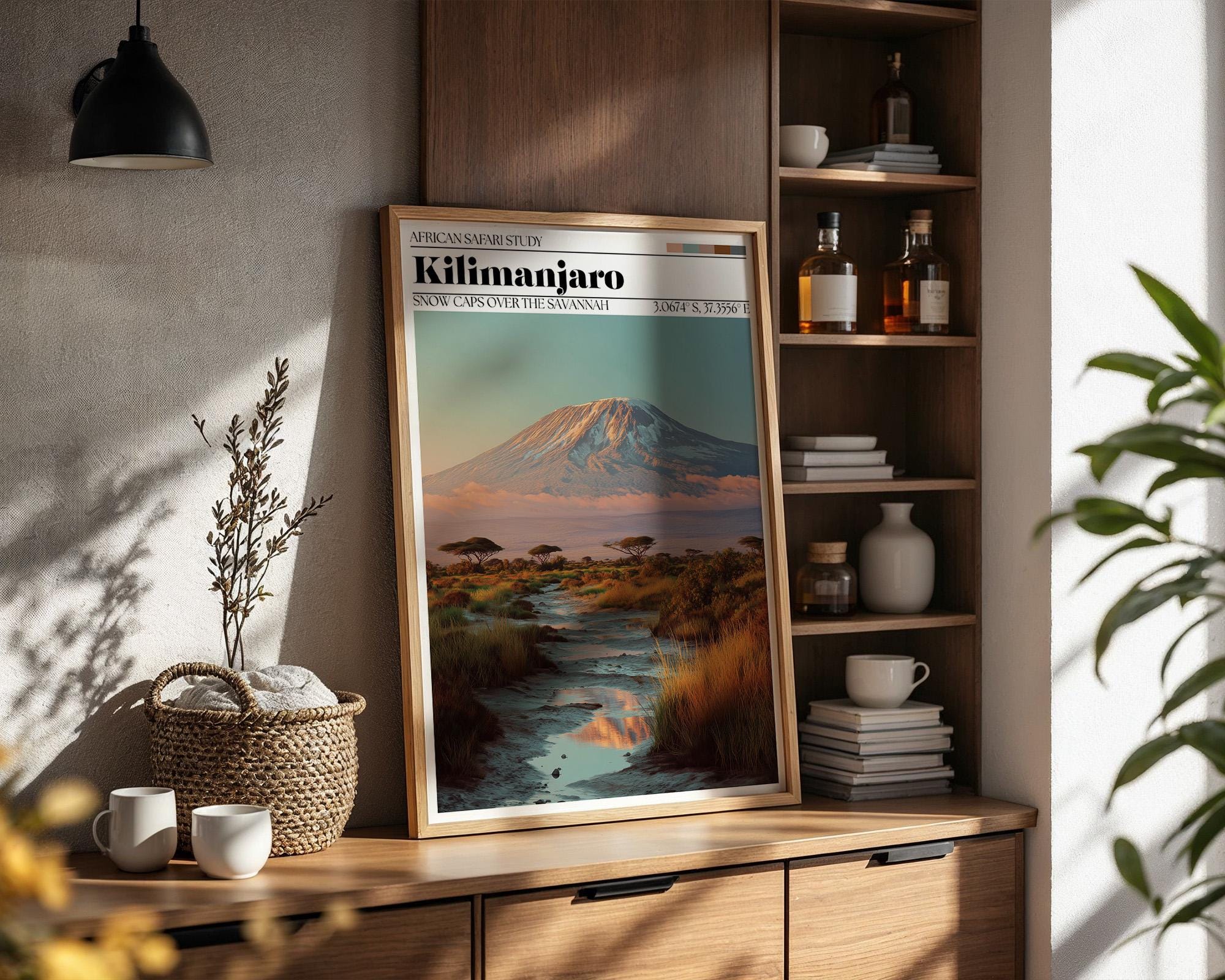 Mount Kilimanjaro Poster - Tanzanian Travel Wall Art Print