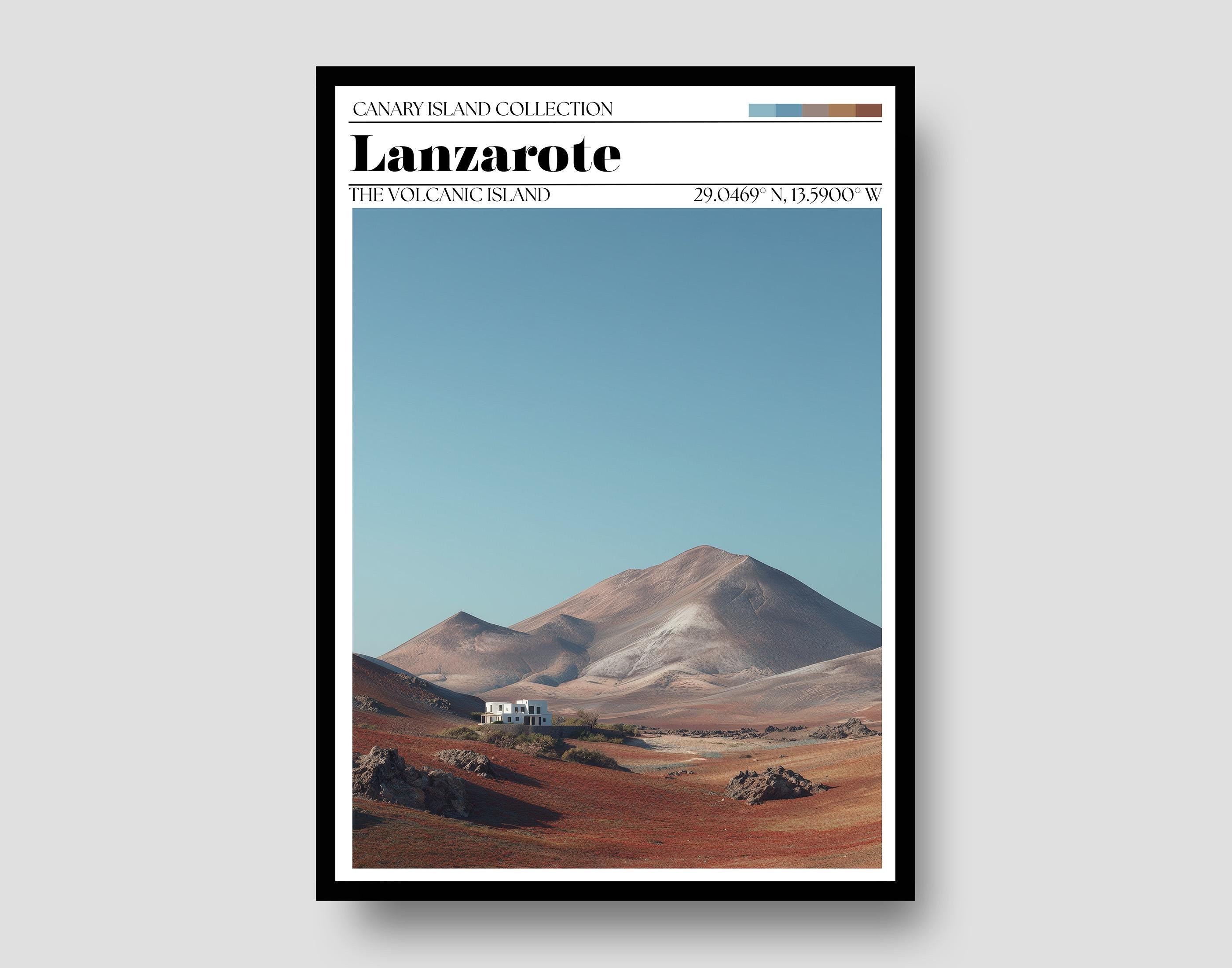 Lanzarote Travel Poster – Canary Islands Wall Art Print