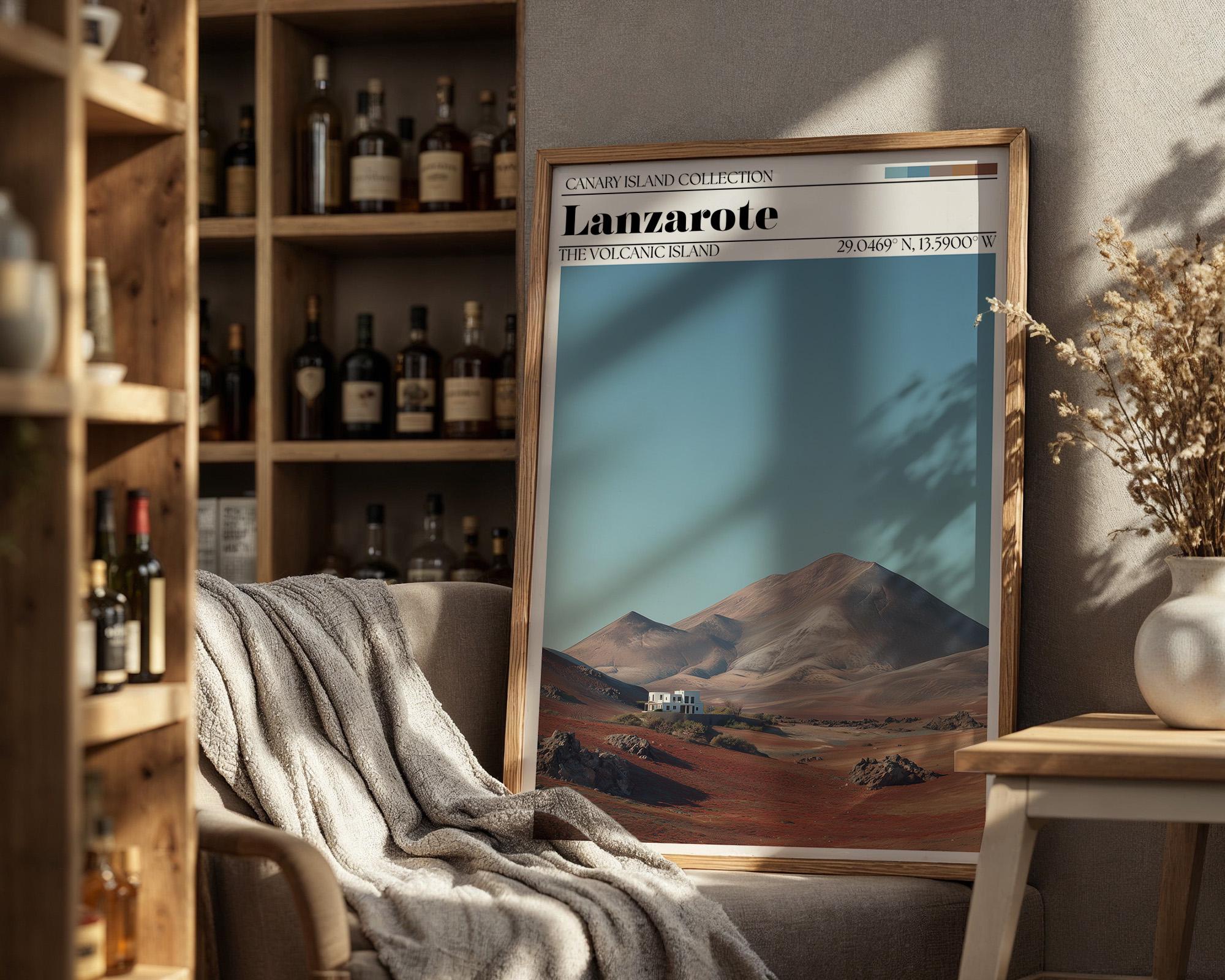Lanzarote Travel Poster – Canary Islands Wall Art Print