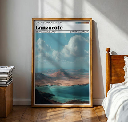 Lanzarote Travel Poster – Canary Islands Coastal Wall Art Print