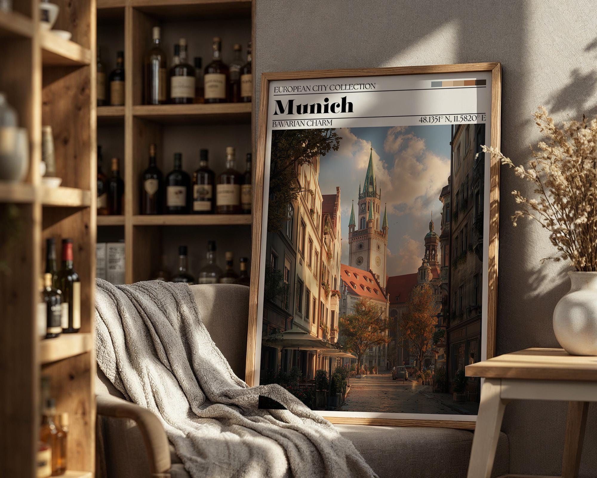 Munich Germany Travel Poster – Bavarian Art Print