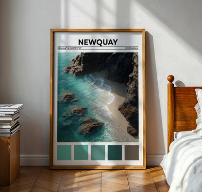 Newquay Surf Poster – Cornwall Travel Print, Fistral Beach