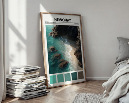 Newquay Surf Poster – Cornwall Travel Print, Fistral Beach