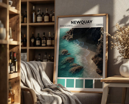 Newquay Surf Poster – Cornwall Travel Print, Fistral Beach