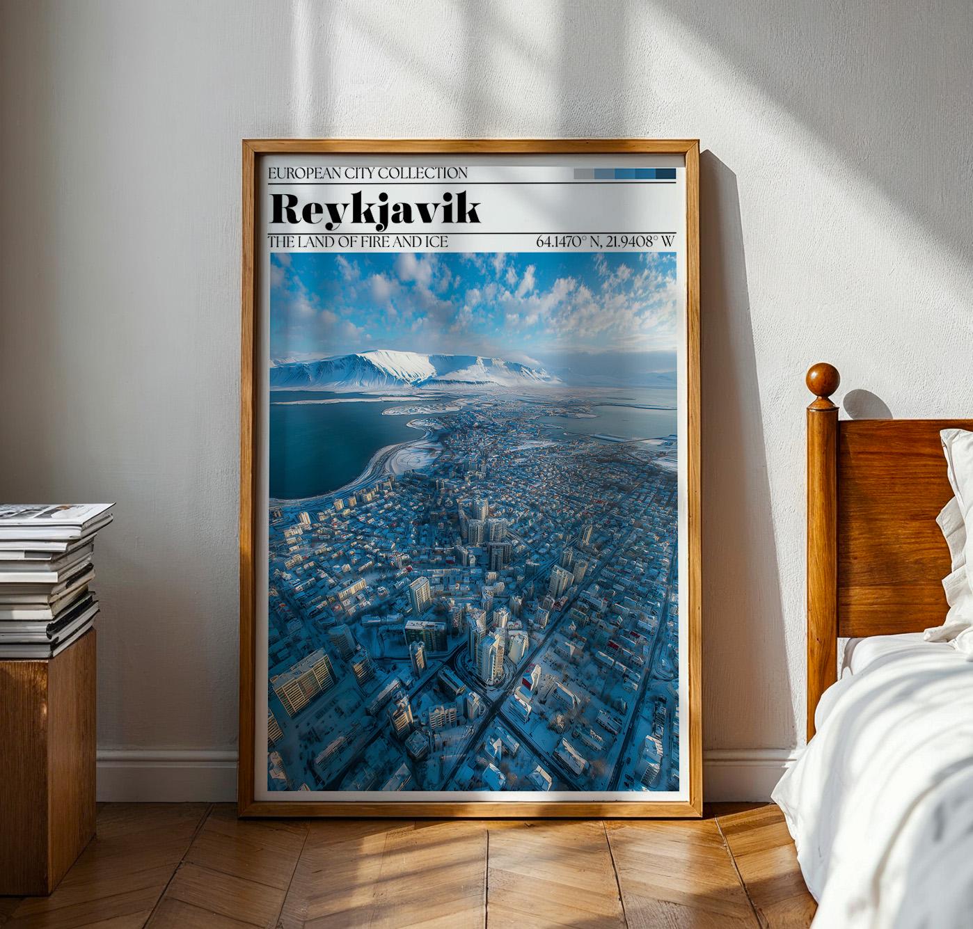 Reykjavik Iceland Poster – Reykjavik Travel Wall Art Print