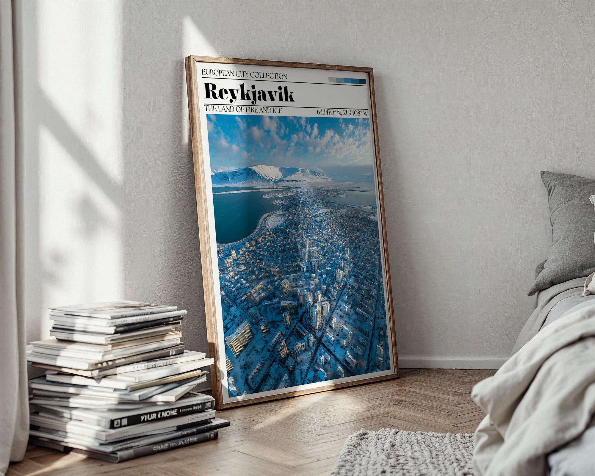 Reykjavik Iceland Poster – Reykjavik Travel Wall Art Print
