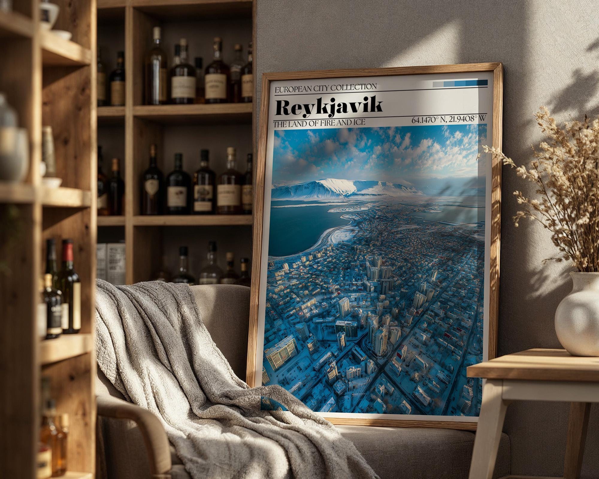 Reykjavik Iceland Poster – Reykjavik Travel Wall Art Print