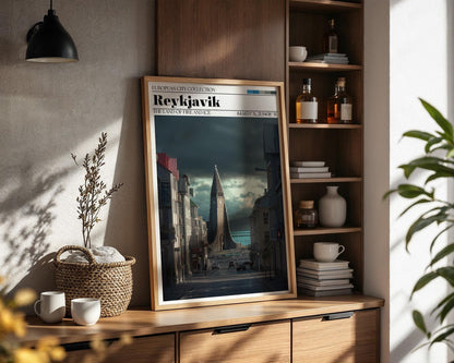 Reykjavik Poster – Iceland Travel Wall Art Print