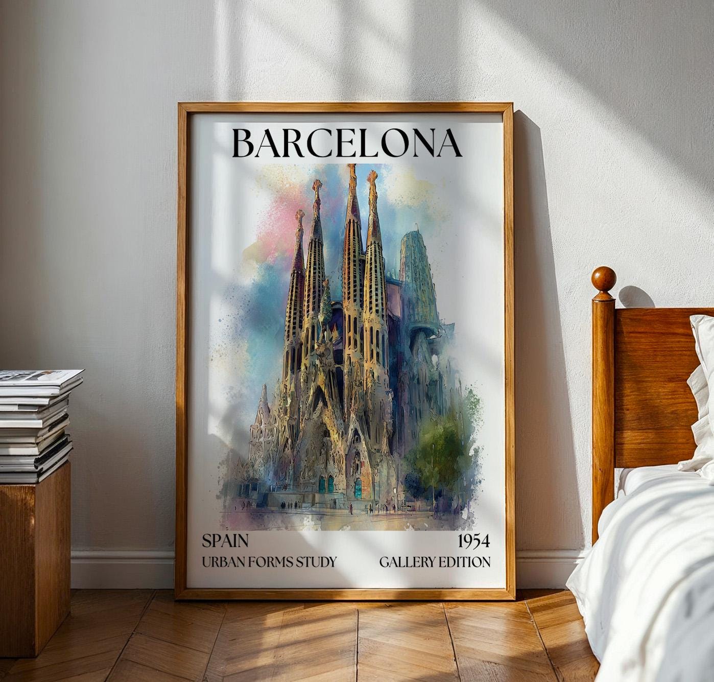 Sagrada Familia Henri Mattise Poster - Barcelona Travel Wall Art Print