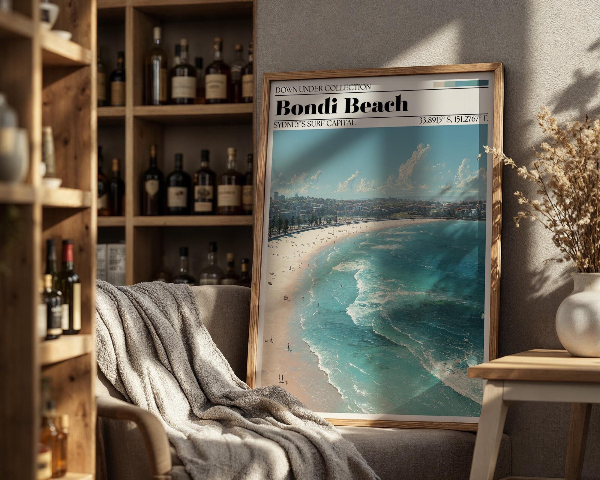 Bondi Beach Sydney Travel Poster - Australia Wall Art Print