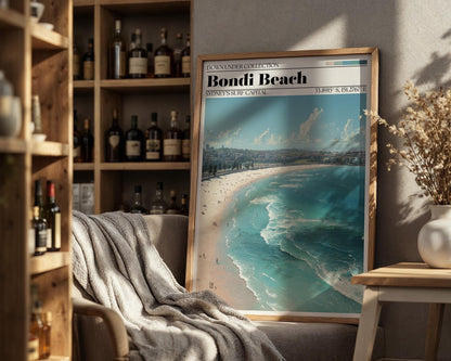 Bondi Beach Sydney Travel Poster - Australia Wall Art Print