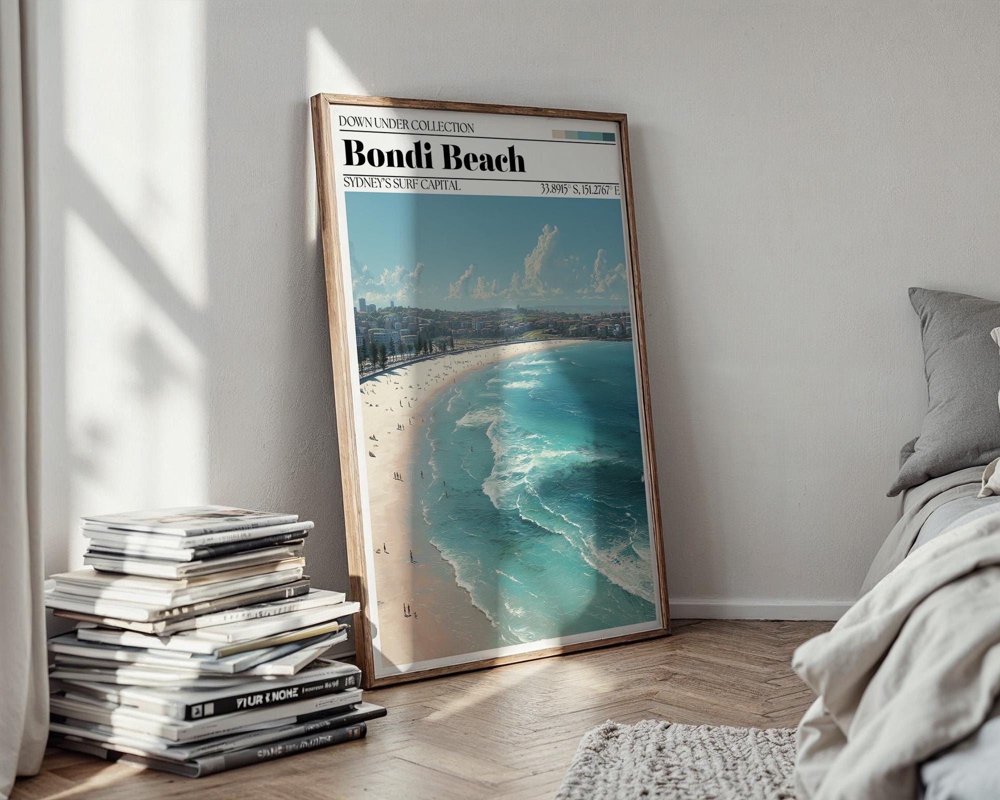 Bondi Beach Sydney Travel Poster - Australia Wall Art Print
