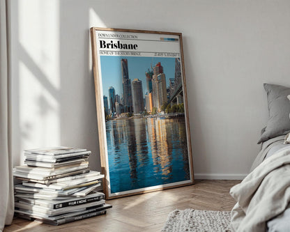 Brisbane Australia Travel Poster – Story Bridge Wall Art Print