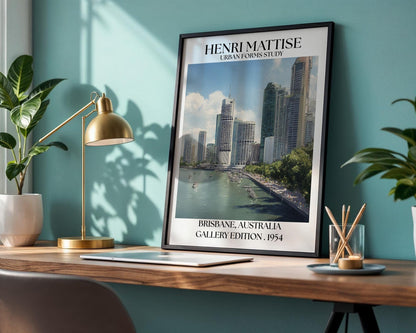Brisbane Henri Mattise Poster - Australia Travel Wall Art Print