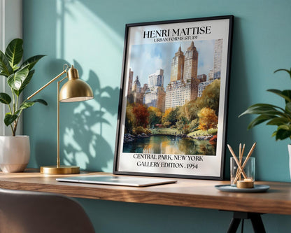 Henri Mattise Central Park Poster - New York Travel Wall Art